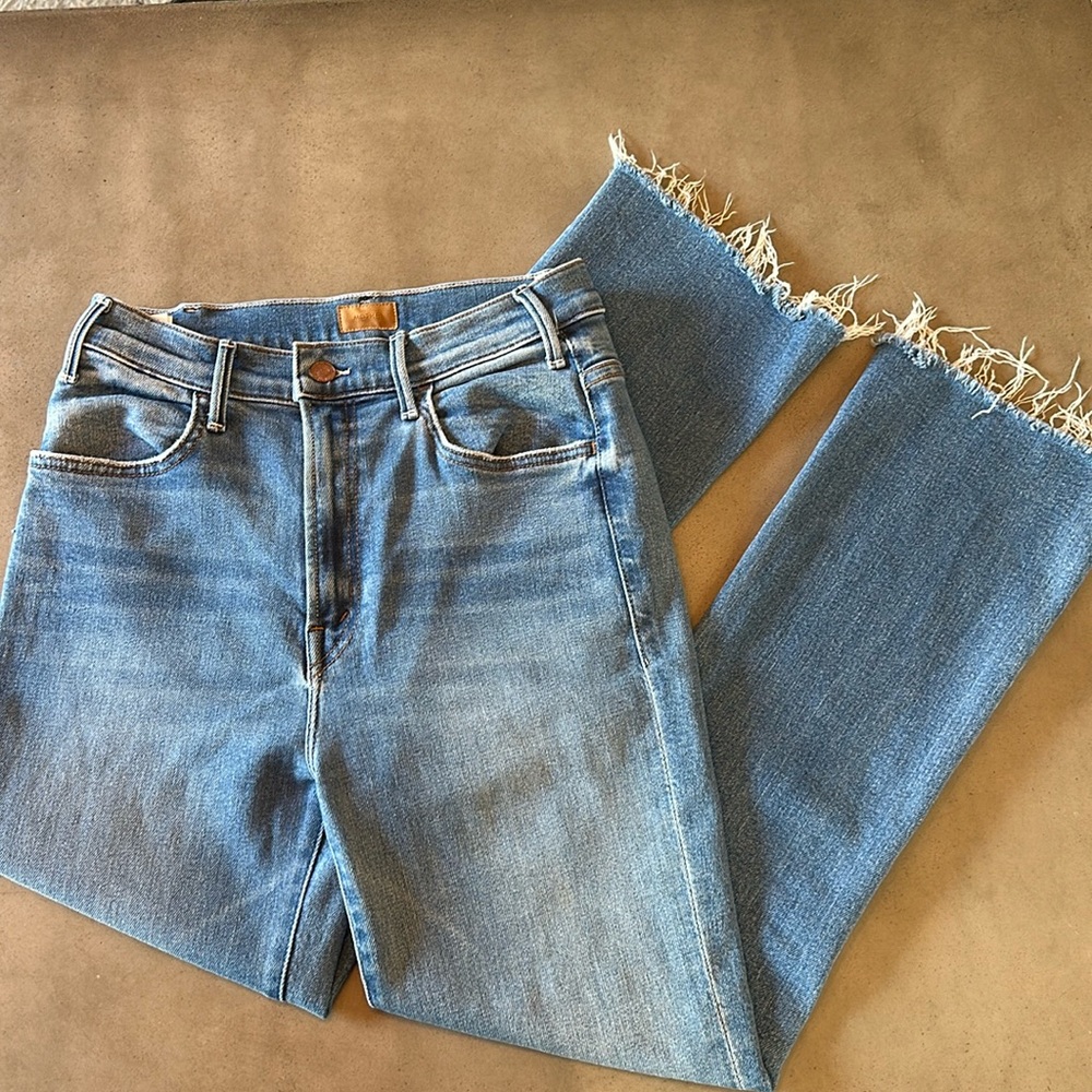 MOTHER Hustler Ankle Fray Jeans